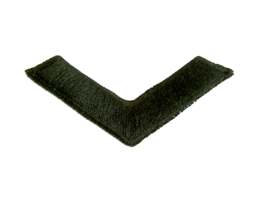 NEW Martial Arts Iron-On Chevron Patches Belt Promotion Patch (Black, 5 pcs)