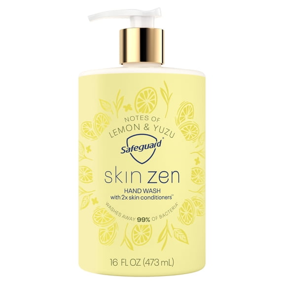 Safeguard Skin Zen Liquid Hand Wash 16oz, Notes of Lemon & Yuzu
