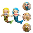 thumbnail image 4 of Miangastore 2 Pcs Poupées Sirène Dessin Animé pour Sirène Douce Adorable Petite pour Décoration de Maison Câlins Temps de Jeu, 4 of 9
