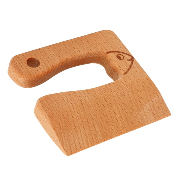 Safe Kids Wooden Cutter, Easy To Use Enhance Cognitive Abilities Gift Beech Wood Safe Cooking Knives  For Vegetable Fruit For 2-8 Years Old Fish Type