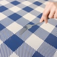thumbnail image 5 of Waverly Inspirations Elastic Fitted Vinyl Table Cover With Flannel Backing, 6Ft Table, 72" x 30", Gingham Blue , 1 PK, 5 of 6