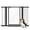 Black, variant on unipaws Clear Dog Gate for Doorway Stairs, One-Hand Opening Pet Gate, 29"-43" Pressure Mounted, Indoor/Outdoor Use, Black