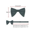 thumbnail image 3 of INSPIRE CHIC Men's Solid Color Satin Classic Bow Tie for Formal Suit Dark Blue, 3 of 4
