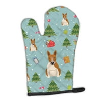 Christmas Bull Terrier Red White Oven Mitt