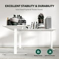 thumbnail image 4 of DESINO L-Shaped Standing Desk Adjustable Height, 63 Inch Electric Stand up Corner Computer Desk, Sit Stand Home Office Desk with Splice Board, White, 4 of 9