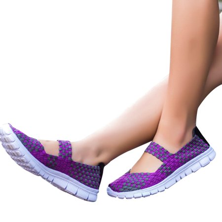 

Women Slip-On Light Weight Elastic Trainer Sports Water Shoes Sneakers Summer 35