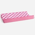 thumbnail image 4 of Bacati - Mix N Match Chevron/Dots Pink Girls Quilted Changing Pad Cover, 4 of 23