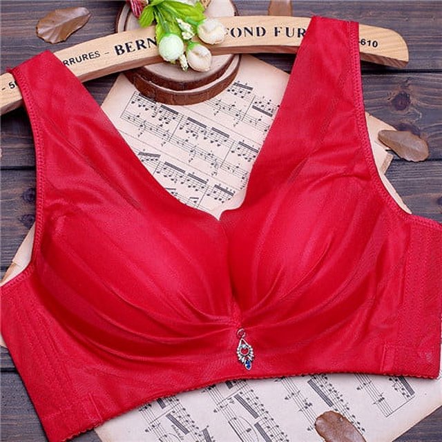 Ropa interior para mujer Sujetador fino sin aros Accesorio push-up Pecho caído Copa grande Talla grande Pecho grande Gordito Copa completa