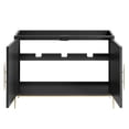 thumbnail image 6 of Modway Awaken 48" Solid Wood and MDF Bathroom Vanity Cabinet in Black, 6 of 9