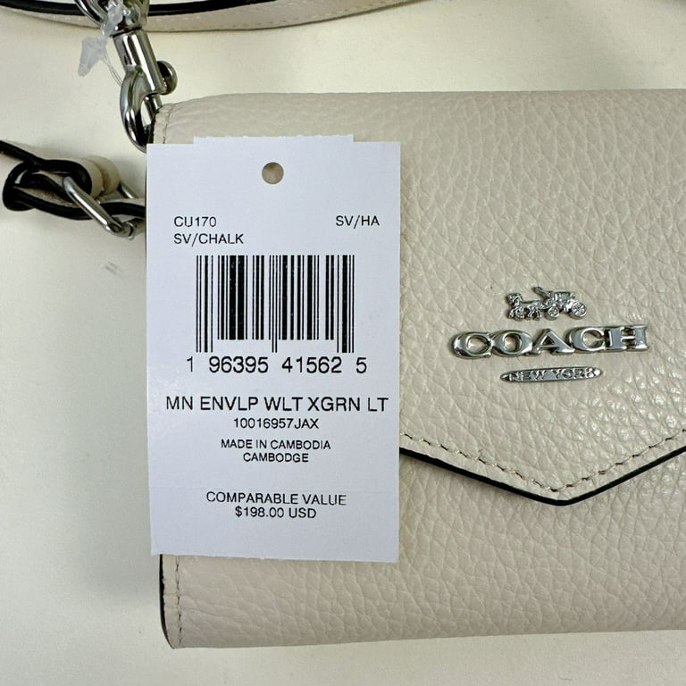 Coach CU170 Mini Envelope Wallet With Strap IN Chalk