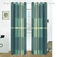 thumbnail image 2 of Green Lattice Black Out Curtains 72 Inch Length Curtains for Sliding Glass Doors Bedroom Living Room 2 Pack, 2 of 6