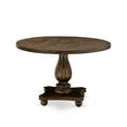 thumbnail image 5 of East West Furniture IRVING Round Dining Table with Pedestal - Rustic Rubberwood Table in Distressed Jacobean Finish, 48 Inch, 5 of 8