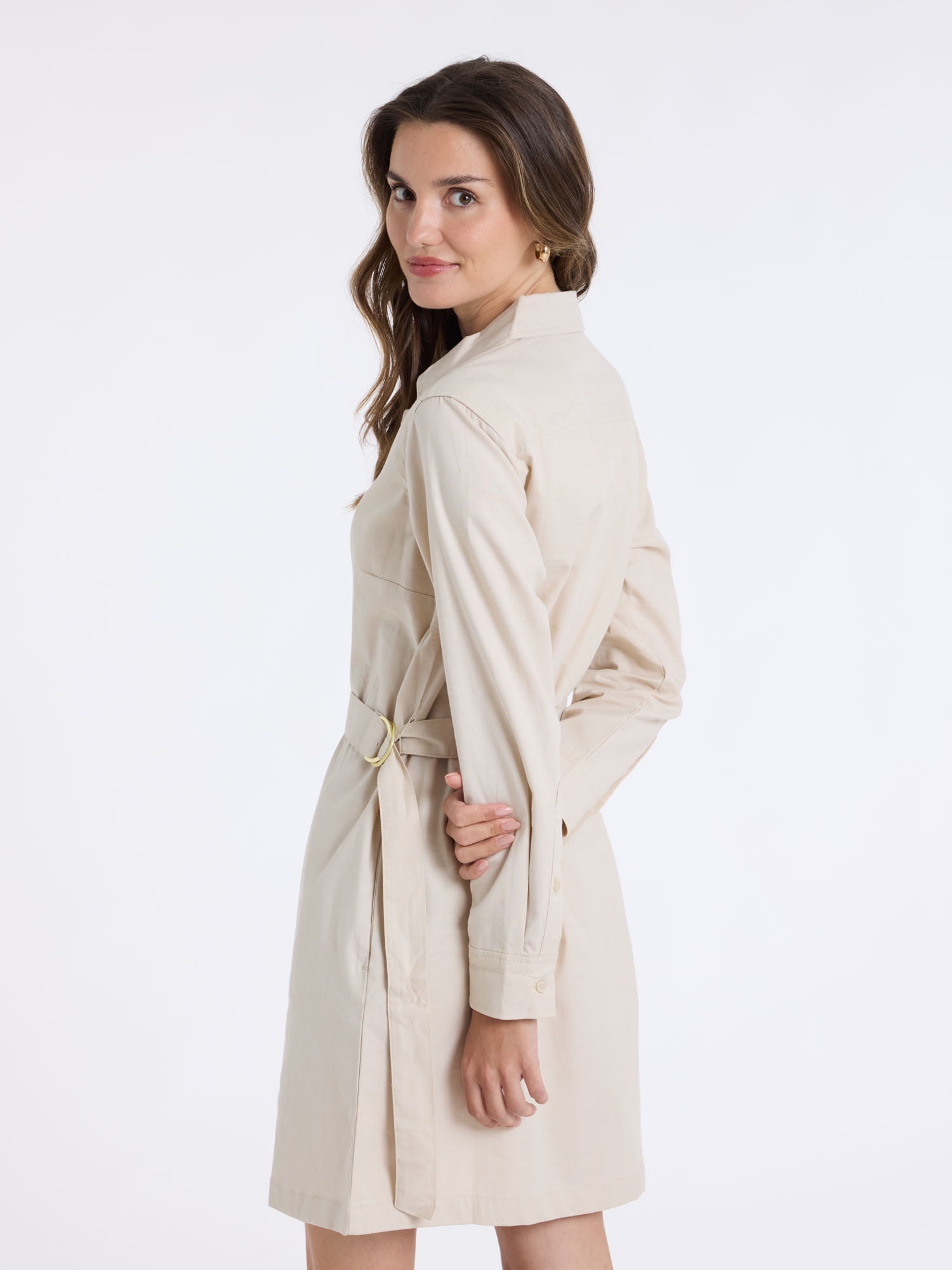 U.S. Polo Assn. Women's Belted Oxford Shirt Dress, Sizes XS-XL