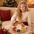 thumbnail image 5 of Christmas Angle Serving Platters Wood Trays Winter Charcuterie Boards Decorative Wood Snack Dish Plates for Xmas Holiday Housewarming Presents, 5 of 6
