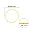 thumbnail image 2 of Unique Bargains 50 Pack 15mm Brass Hollow Circle Bezel Round Linking Rings(Gold), 2 of 4
