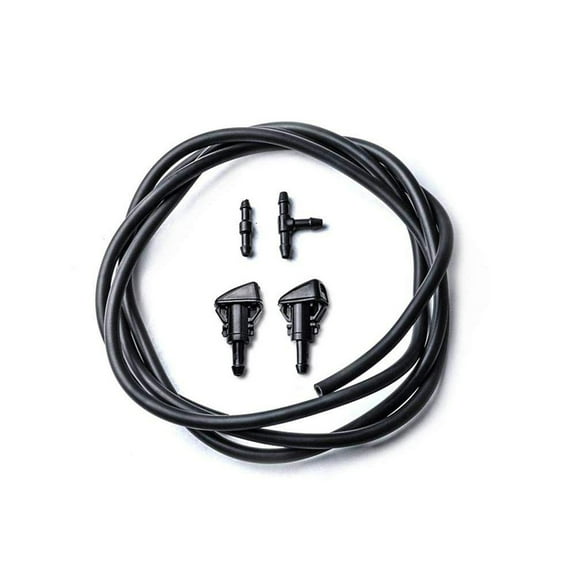 Windshield Washer Nozzles Kit for Chrysler / Dodge / Jeep / Ram 2 Meters Fluid Hose with 2 Pcs Connector 5303833AA