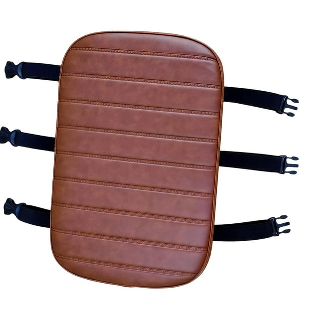 Cómodo cojín para asiento trasero de bicicleta con esponja de látex gruesa y tres correas de seguridad Marrón