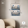 thumbnail image 5 of Curlean Flowers Set Canvas Set of 2 Blue Floral Art by Art Remedy, Gallery Wrapped, 15 x 10, 5 of 6