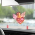 thumbnail image 4 of Valentine’s Day Pink Heart Cupid Ornament, 1pc 3.23x3.15in Cute Angel Car Mirror Charm, Coquette Aesthetic Room Decor, Romantic Hanging Pendant Gift for Her, Christmas Tree Bauble 2026, 4 of 5