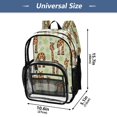 thumbnail image 4 of Ttyddzy Clear Backpack Heavy Duty PVC Transparent Backpack for College Workplace, Giraffe Green, 4 of 8