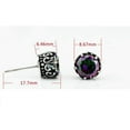 thumbnail image 3 of Retro Vintage Celtic Knot Stainless Steel Fire Crystal Stud Earrings, 3 of 6