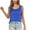 Blue, variant on JIUKE Satin Tank Tops for Women Loose Casual Summer Scoop Neck Sleeveless Dressy Tunic Blouses Blue L