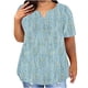 thumbnail image 1 of Camisetas Casuales de las Mujeres Largo Casual Impreso Cuello Redondo Suelto Top, Camiseta de Verano de Manga Corta, 1 of 3