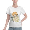 thumbnail image 1 of Women's Basic Short Sleeve T-Shirt Cardinal Girl Sakura, 1 of 6