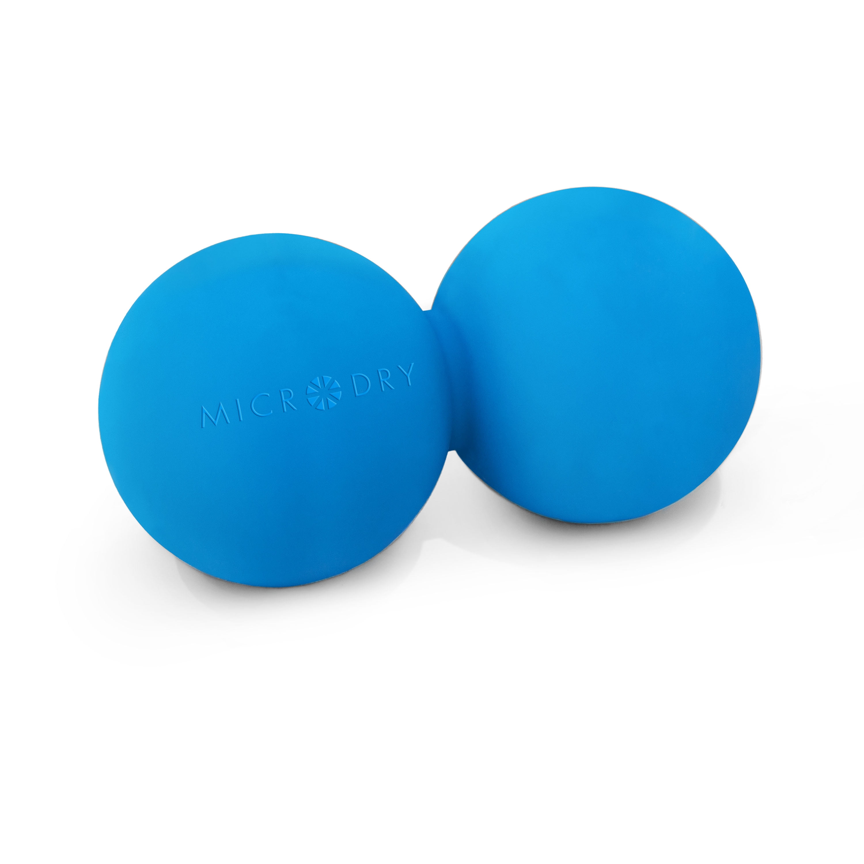 (2 pack) Microdry Dual-Ball Massage Roller for Deep Tissue Relief, Blue