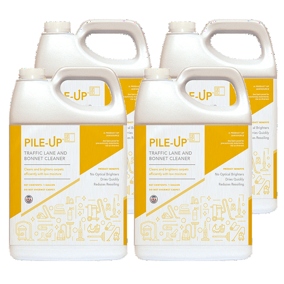 PileUp TLC: Traffic Lane & Bonnet Cleaner 8oz/Gal SUPER Concentrate Case of 4 Gallons