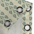 thumbnail image 4 of Ambesonne Floral Grommet Curtain, Graphic Flowers Branches, 50" x 84", Jade Green Orange, 4 of 6