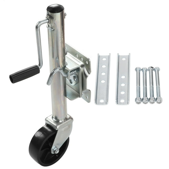 Fold Up Trailer Jack, High Strength 1200lbs Trailer Tongue Jack Adjustable Heavy Duty With 6in Wheel For RV