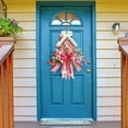 thumbnail image 7 of Dserfhy Gingerbread Christmas Wreath Festive Holiday Door Decoration Farmhouse Wall Hanging All-Weather Seasonal Garland for Porch Decor Classroom Courtyard, 7 of 7