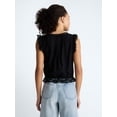 thumbnail image 3 of Scoop Women’s Day Lace Trim Top, Sizes XS-XXL, 3 of 5