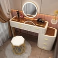 thumbnail image 2 of Vanity Mobile Dressing Table Mirror Bedroom Dresser Storage Hotel Cabinet Drawers Makeup Table Mesitas De Noche Home Decoration My Lux Decor Round, 2 of 24