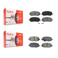 thumbnail image 1 of SIM Front Rear Semi-Metallic Brake Pads Kit for Car 2015-2017 Chrysler 200 with 305mm Diameter Rotor KSM-100458, 1 of 8