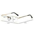 thumbnail image 3 of 5 Pairs of Men Bifocal Gold Metal Reading Glasses 3.00 Rectangular Half Rimless Readers 4.00, 3 of 7