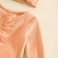 thumbnail image 4 of Baby Bodysuit For Boys And Girls Long Sleeve Footed Romper with Snap Closure In Solid Colors For Fall And Winter Infant Wear, 4 of 6