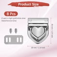 thumbnail image 3 of Uxcell Broche de Cierre en Forma de Corazón [8PCS] - Sujetadores de Broche de Pulgar de Metal para Manualidades de Bricolaje y Bolsa de Cartera, 3 of 6