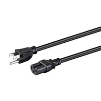 RiteAV Heavy Duty Power Cord - NEMA 5-15P to IEC 60320 C15, 14AWG, 15A/1875W, 125V, SJT, 10ft, Black