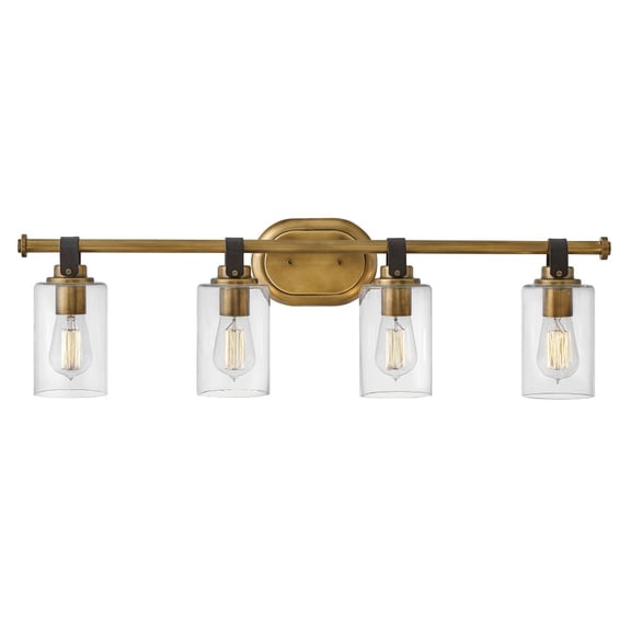 52884HB Hinkley Lighting Halstead - 4 Light Bath Vanity in Traditional and Rustic Style - 32 Inches Wide by 9.5 Inches High-Heritage Brass Finish