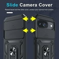 thumbnail image 3 of MYKOMI Phone Case Compatible with Google Pixel 9 Pro XL Built in Slide Camera Lens Cover+Screen Protector+Finger Ring Holder Kickstand,Heavy Duty Shockproof Full Body Protective Phone Cover, 3 of 8