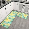 thumbnail image 4 of Black Kitchen Rugs and Mats Sets of 2, Funny Kitchen Decoration Rubber Backing Non-Slip Absorbent Mats for Sink Waterproof Runner Rug for Laundry Room 17x30+17x48inch, 4 of 6