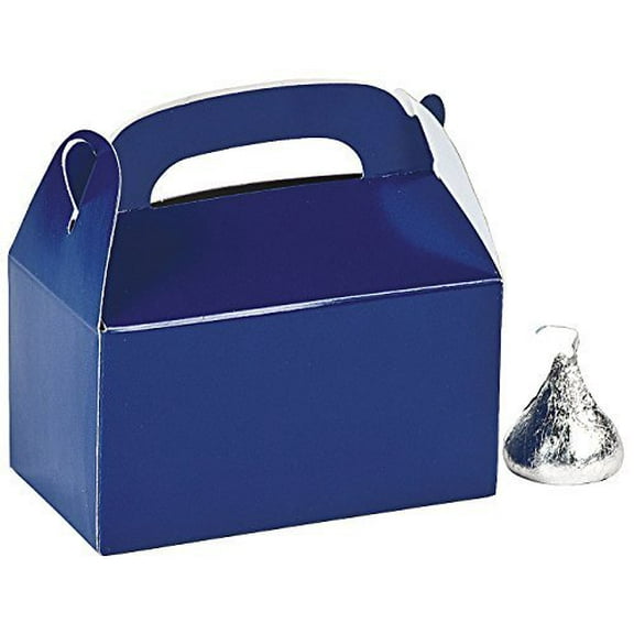 Mini Blue Favor Boxes - 6 Count