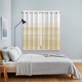 thumbnail image 4 of Beige White Stripes Kitchen Curtains 63 Inch Length, Farmhouse Modern Gradient Lines Grommet Top Bedroom Living Room Curtains, Light Filtering Cafe Curtain Drapes 2 Panels Set 84''x63'', 4 of 9
