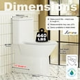 thumbnail image 6 of Sunrinx Rimless Modern Bowl 1.1/1.6 GPF Dual Flush One-Piece Toilet ADA 17" Comfort Height With Soft-Close Quiet Seat, 6 of 9