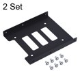 thumbnail image 3 of 2 Pack SSD Hard Drive Bracket 2.5" to 3.5" Metal Mounting Bracket Adapter Cooling Laptop, Desktop with 16 Screws, 3 of 5