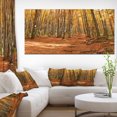 thumbnail image 1 of Colorful Fall Forest with Fallen Leaves - Modern Forest Canvas Art, 1 of 3