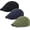 Black+navy+armygreen, variant on 3Pcs Cotton Newsboy Hat for Men Cool Adjustable Flat Cap