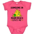 thumbnail image 3 of Inktastic Someone in Miami Beach Loves Me Boys or Girls Baby Bodysuit, 3 of 5